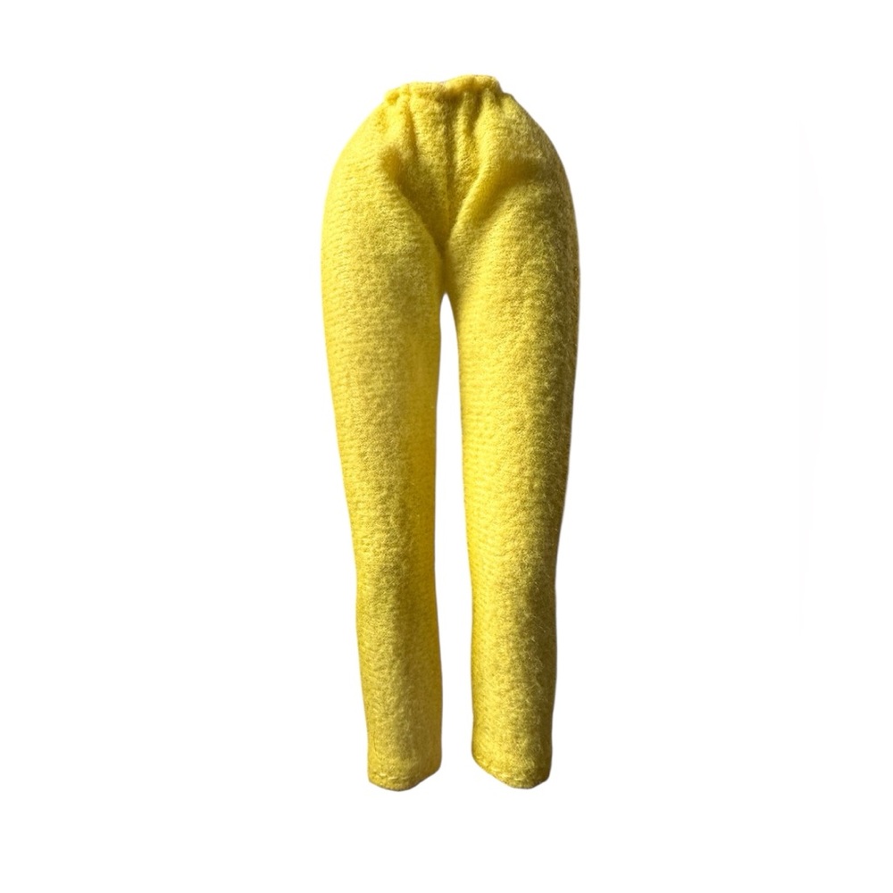 Yellow Barbie Fleece Pants vintage 1980s